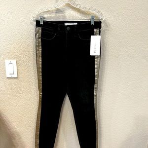 NWT Athleta jeans with silver stripe detail down legs